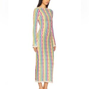 Capittana Dress Brunella Multicolor Long Sleeve Knit Maxi Sz XS‎ S
